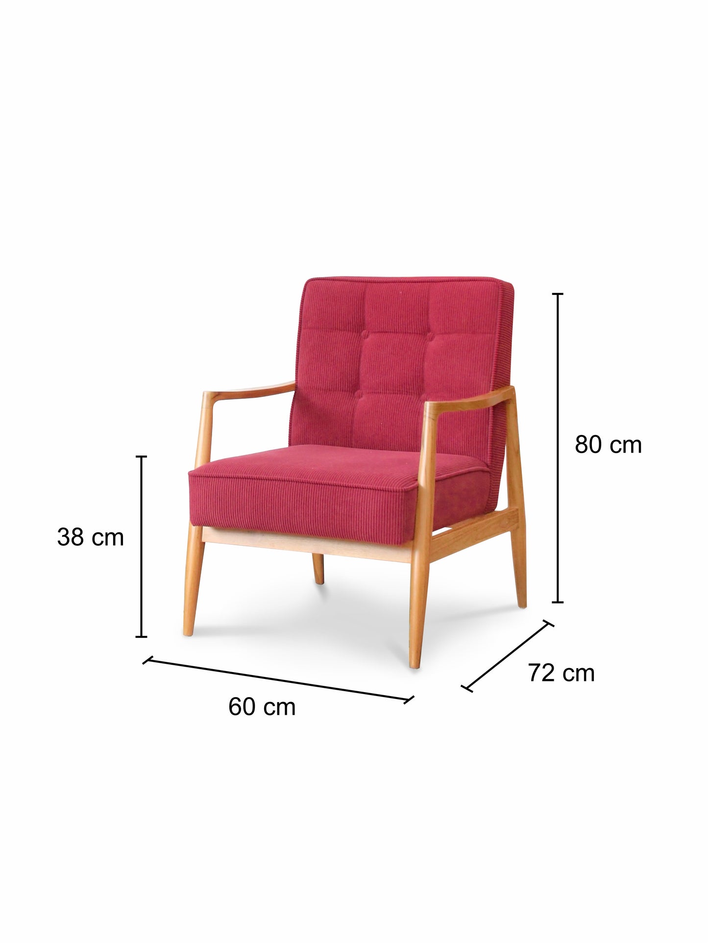 Airy Scandinavian Kursi dengan Sandaran Lengan/Kursi Tamu