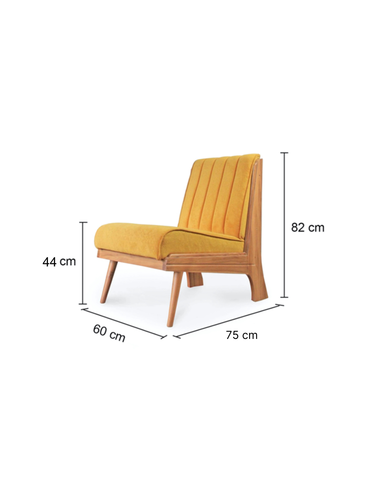 Elena Sofa Single Seater tanpa Lengan (dengan Sandaran Kaki)