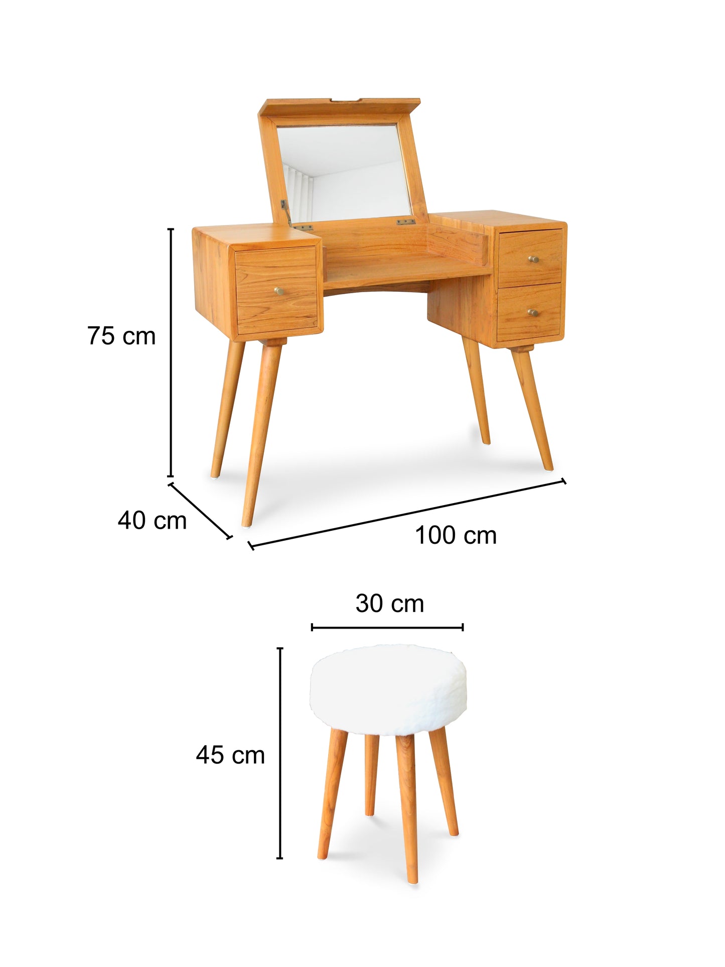 Vani Meja Rias Multifungsi (Set)