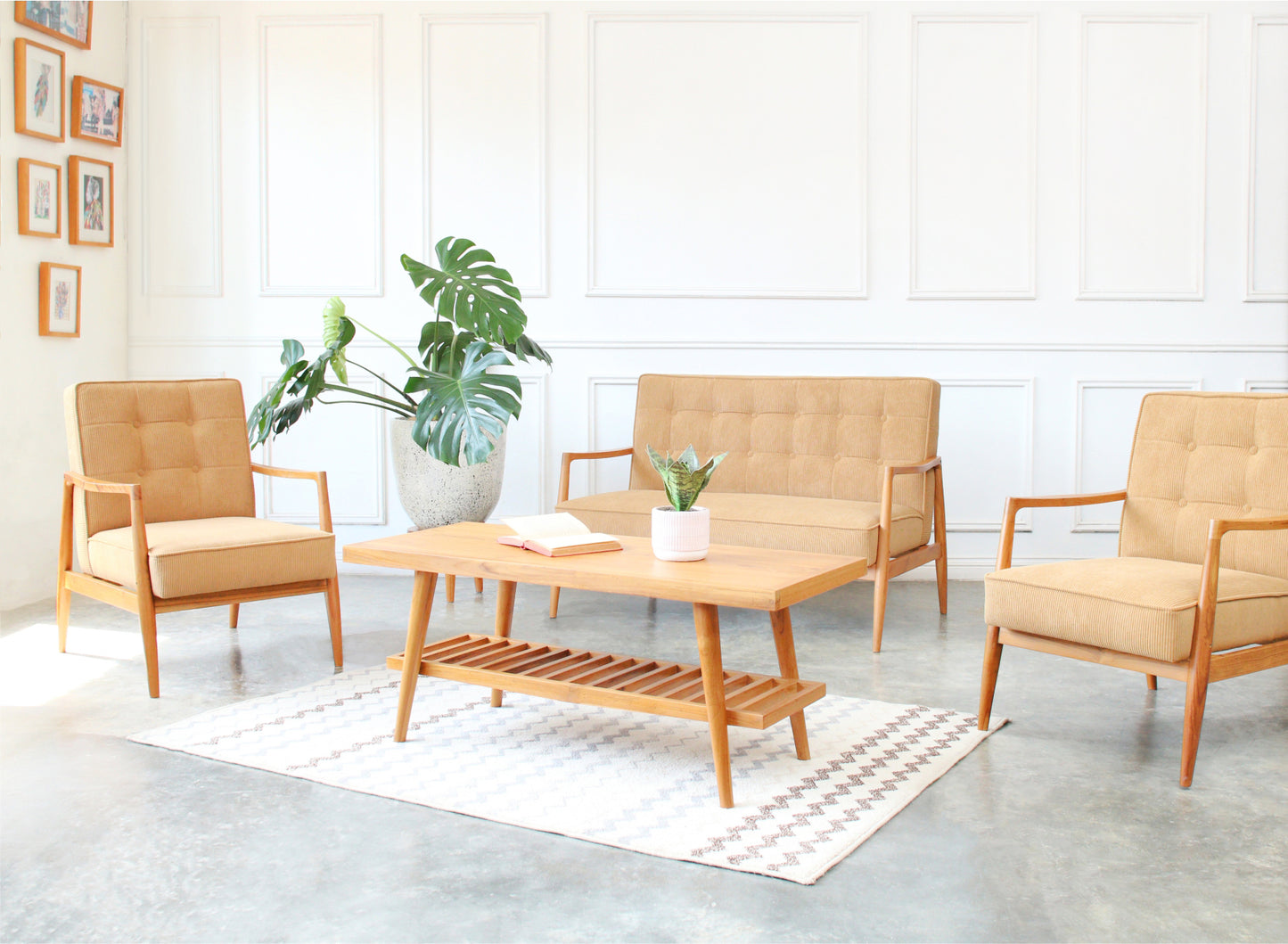 Airy Scandinavian Set Kursi Tamu (Double Seater)