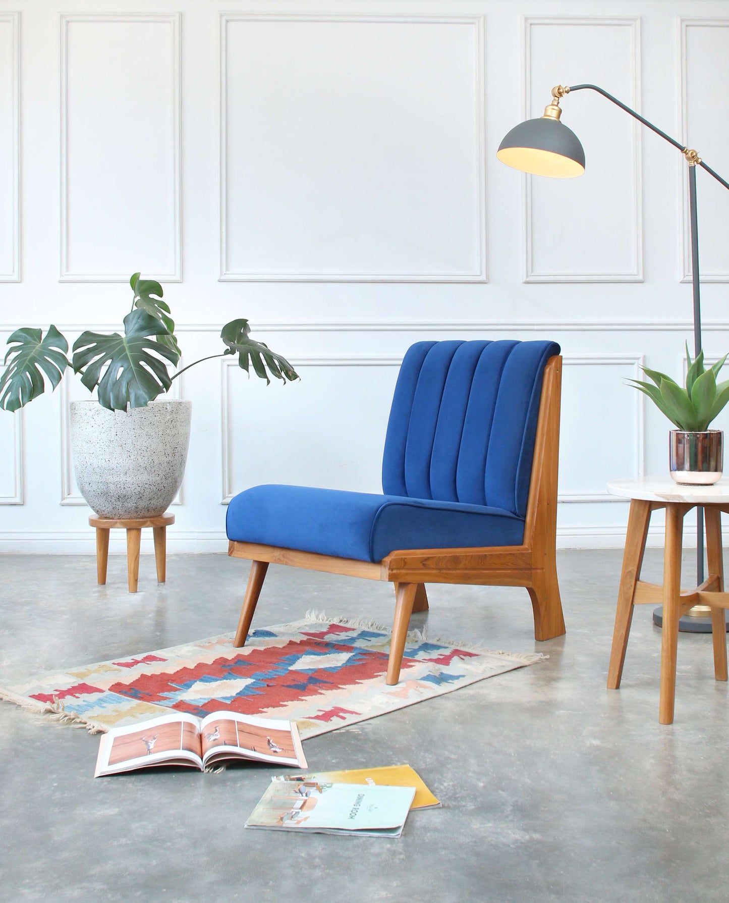 Elena Sofa Single Seater tanpa Lengan (dengan Sandaran Kaki)