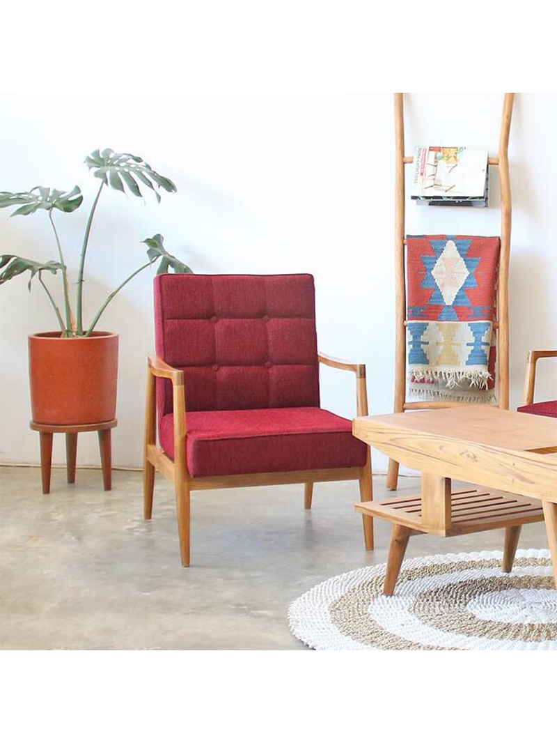 Airy Scandinavian Kursi dengan Sandaran Lengan/Kursi Tamu