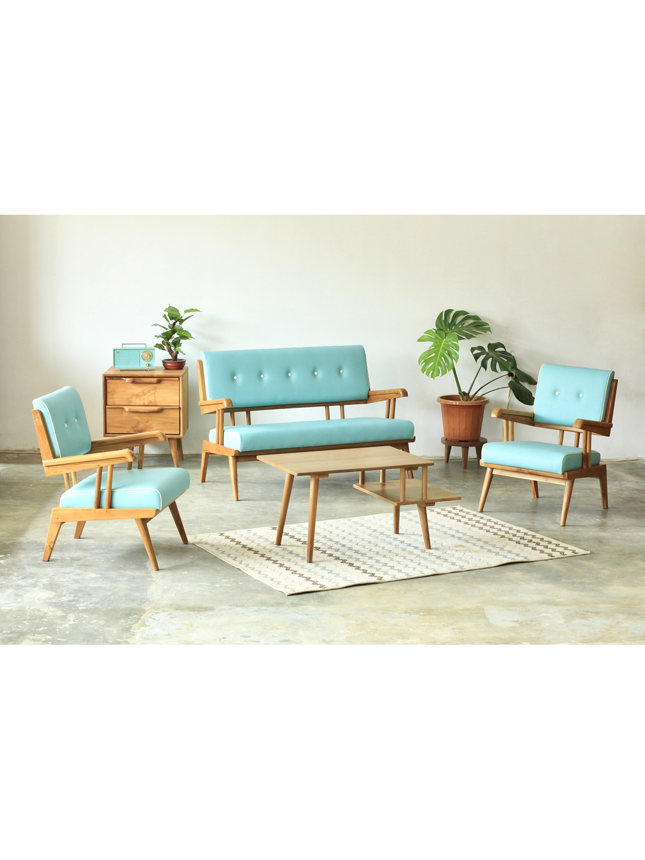 Retro Kursi dengan Sandaran Lengan (Double Seater)