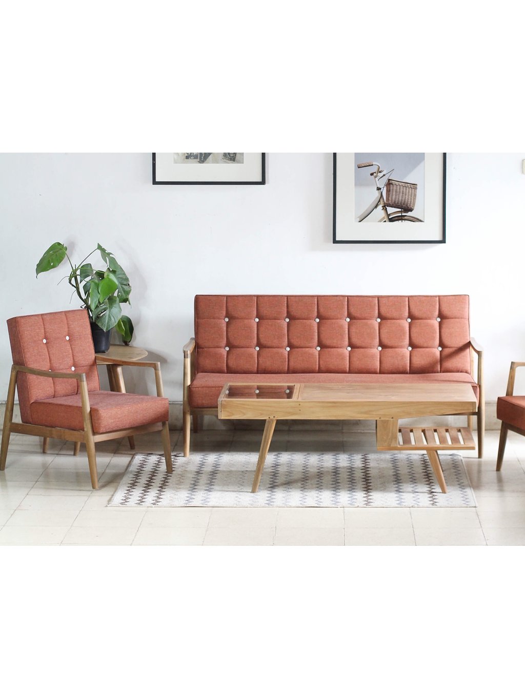 Airy Scandinavian Kursi dengan Sandaran Lengan/Kursi Tamu