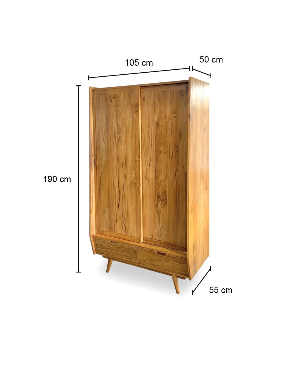 Lemari Kresna (Full Kayu)/Lemari Sliding