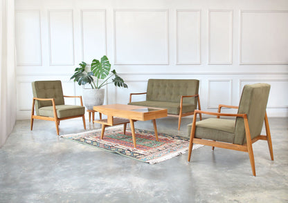 Airy Scandinavian Armchair in Set (Double Seater)