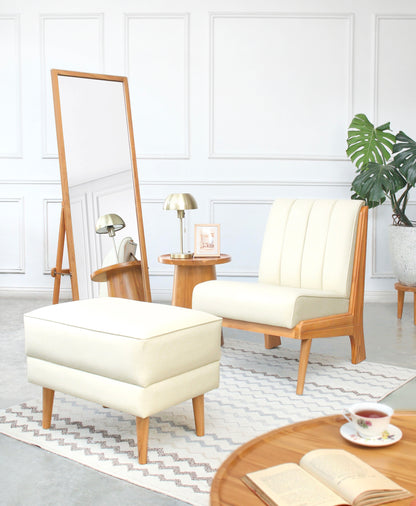 Elena Sofa Single Seater tanpa Lengan (dengan Sandaran Kaki)