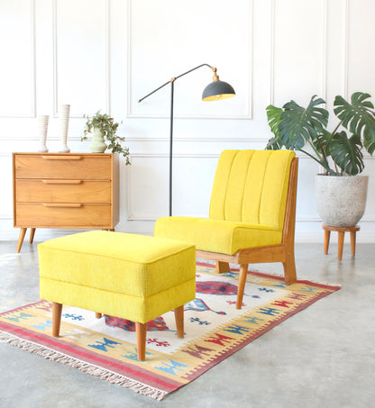 Elena Sofa Single Seater tanpa Lengan (dengan Sandaran Kaki)