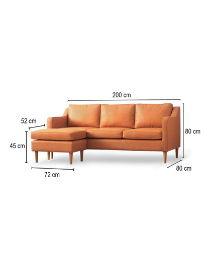 Lacrissa Set Sofa Berlengan dengan Sandaran Kaki (Three Seater)