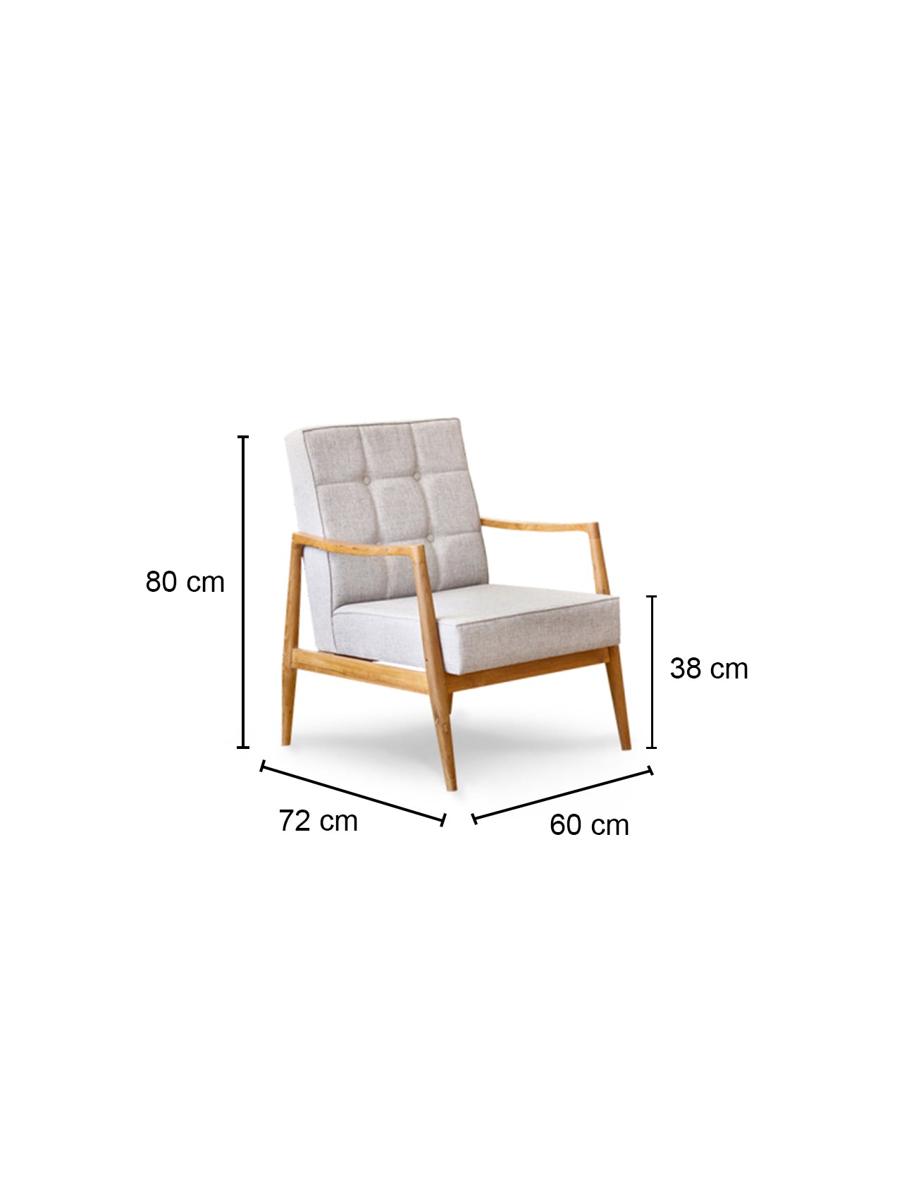 Airy Scandinavian Armchair (Single Seater)