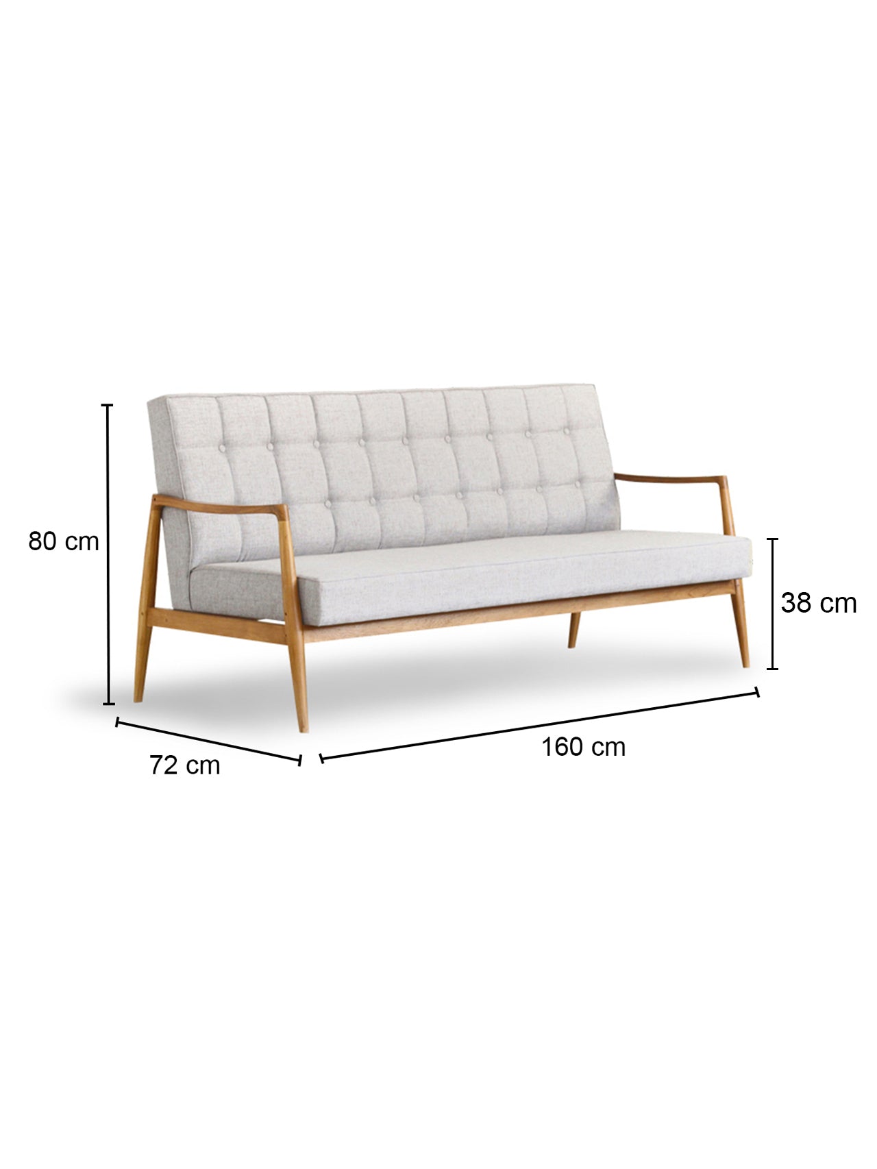 Airy Scandinavian Set Kursi Tamu (Three Seater)