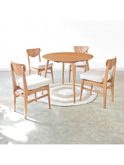 Olive Round Dining Set (4 kursi)