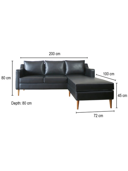 Lacrissa Set Sofa Berlengan dengan Sandaran Kaki (Three Seater)